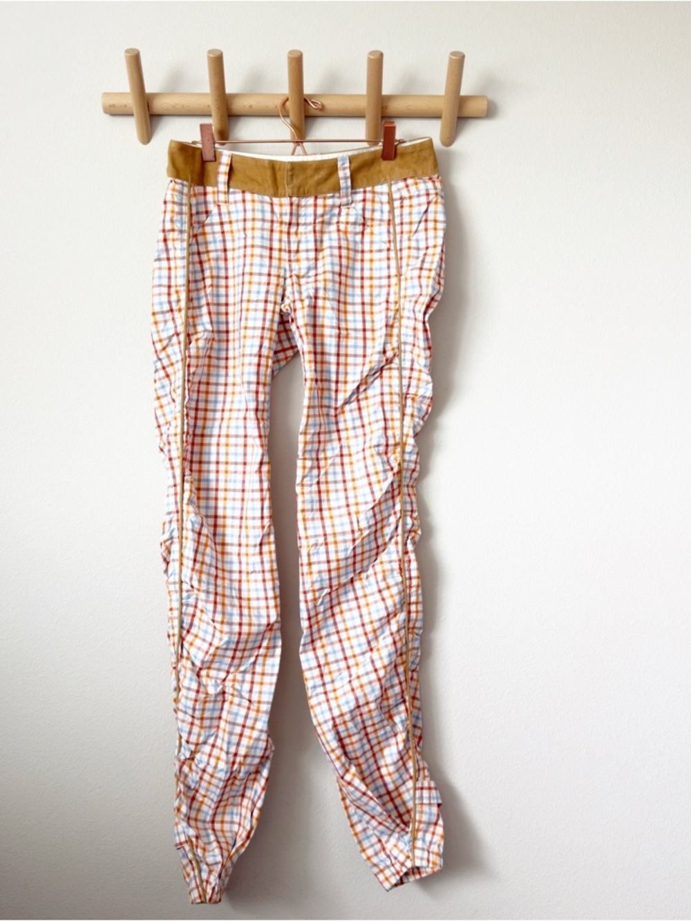 DDC LAB Plaid Cotton-Silk Blend Pants